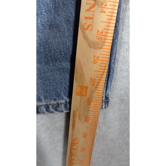 Levis Men Jeans 36x28 505 Straight Regular Fit Light Wash Denim Western - Picture 10 of 14